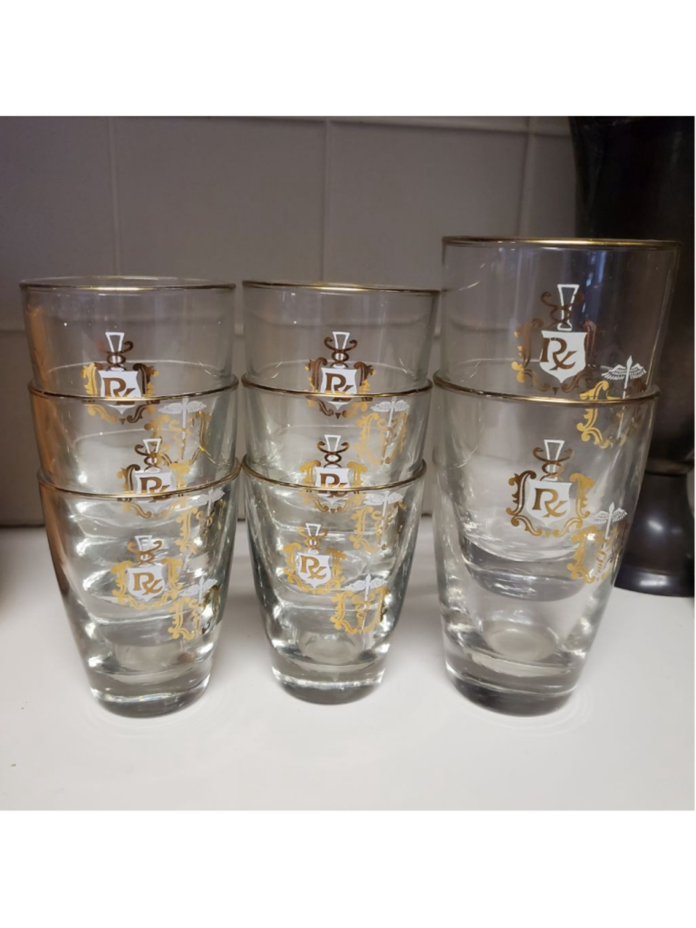 Vintage Libbey Rx Apothecary Glassware Set - 8 Piece Mix Set